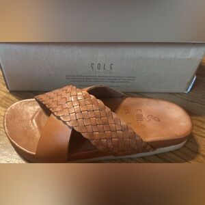 NEW!! Sols Sofia Cafe Torri Sandals size 8